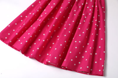 Stylish 50's  Retro Swing Dress in Dark Pink