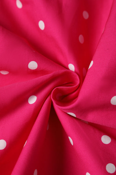 Stylish 50's  Retro Swing Dress in Dark Pink