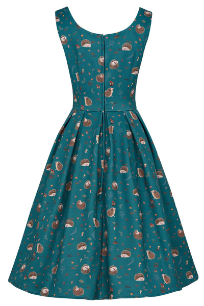 Teal Hedgehog Swing Dress