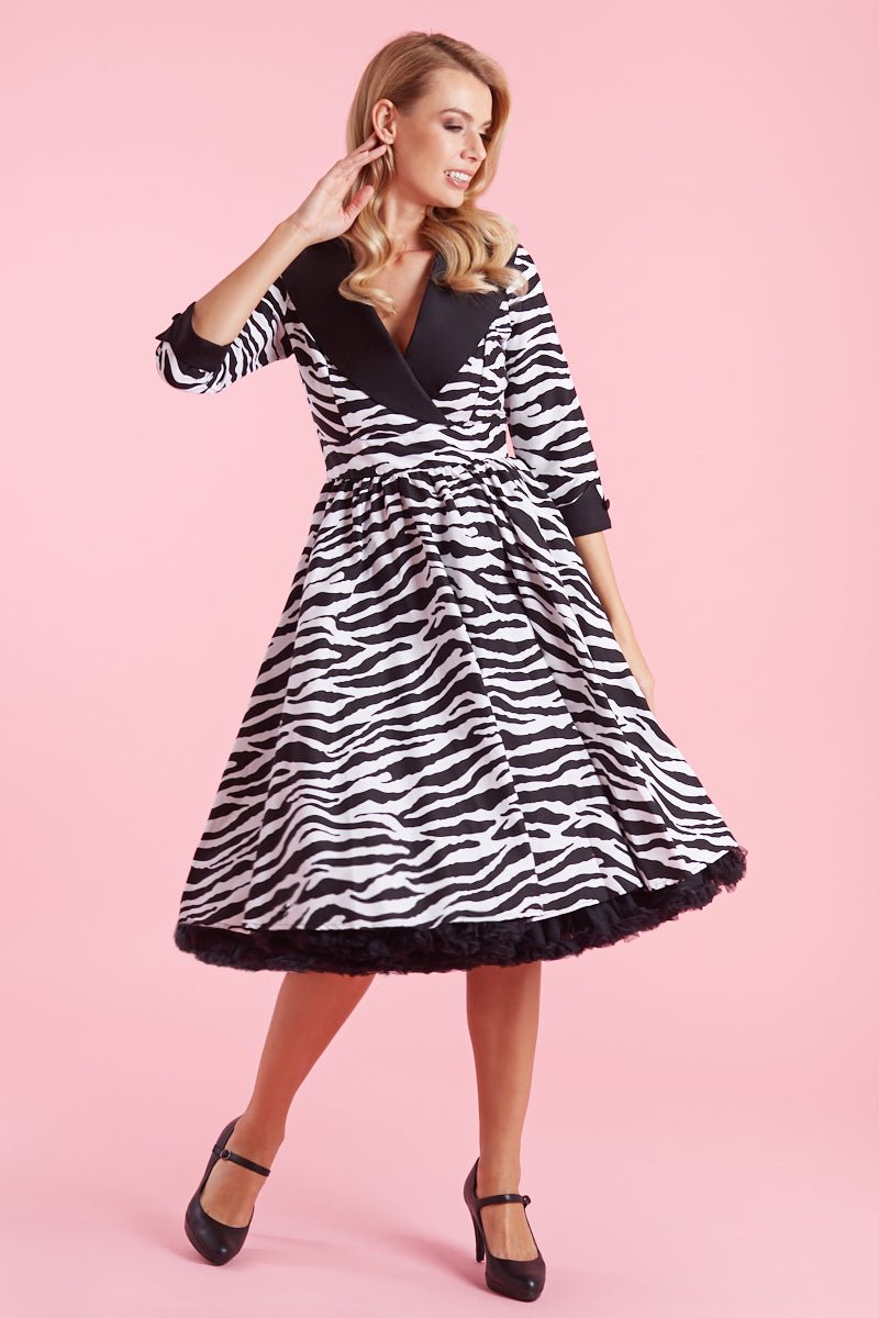 Coat Dress in Zebra Print
