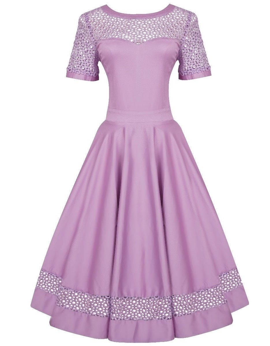 Lilac purple formal swing dress