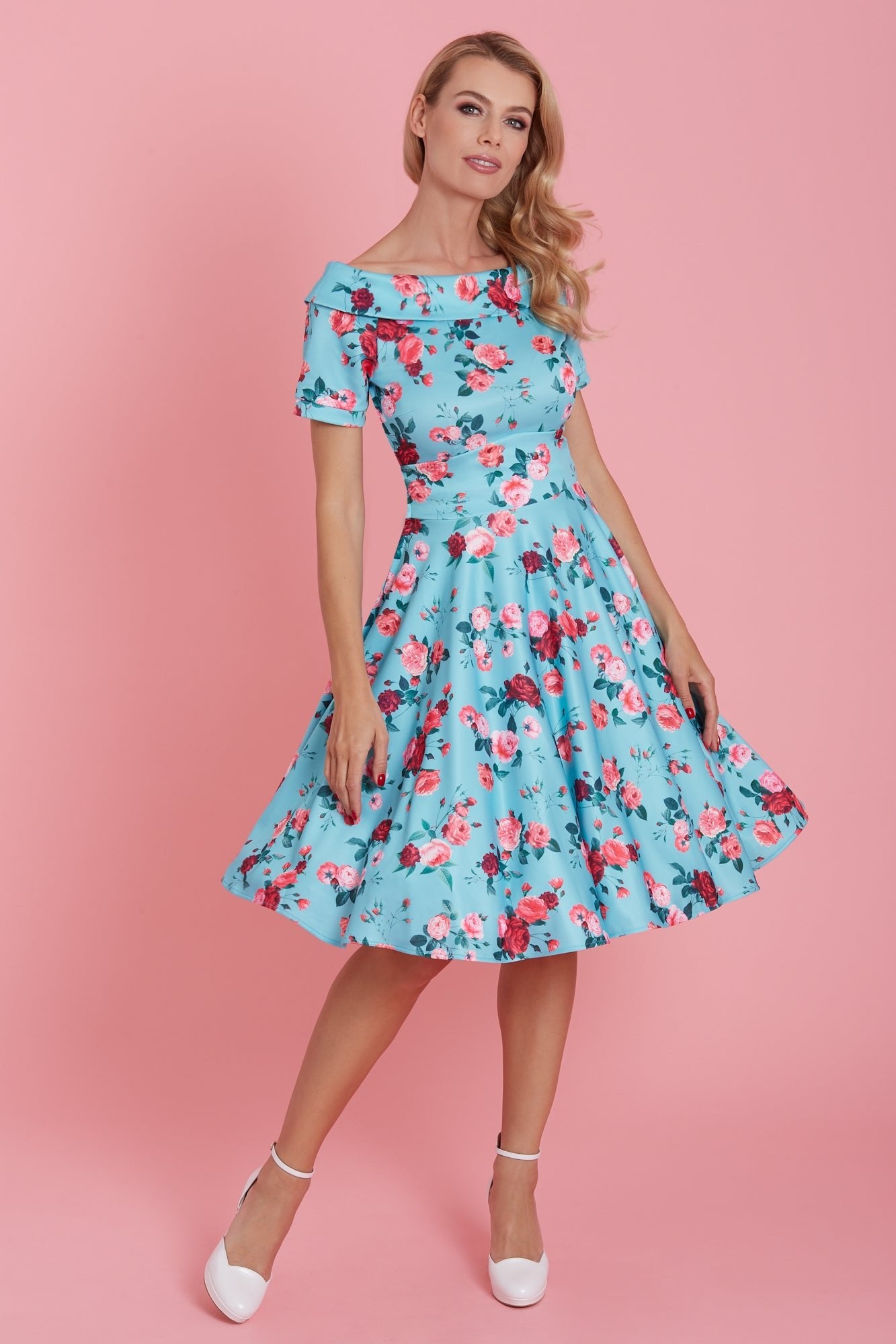 Floral 50s style dress outlet