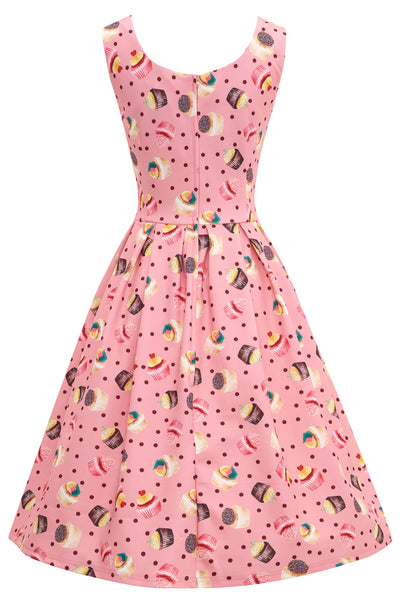 Woman's Pink Cupcake Swing Dress