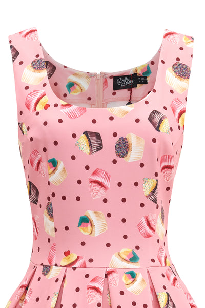 Woman's Pink Cupcake Swing Dress