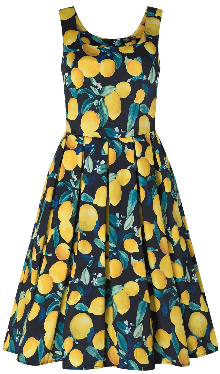 Women's Vintage Inspired Black Lemon Dress