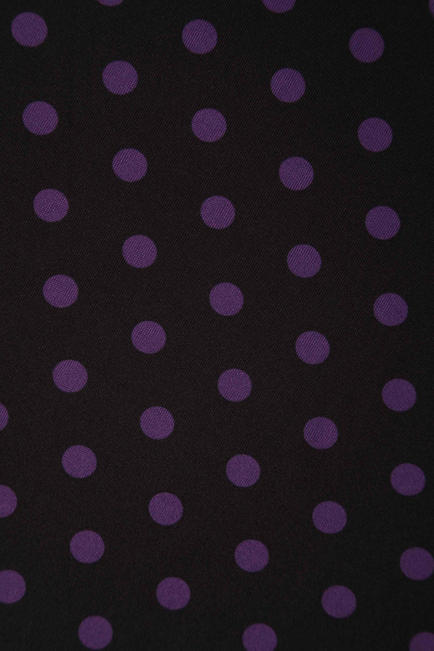  Black & Purple Polka Dot Midi Dress