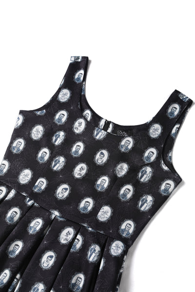 Frankenstein Black Swing Dress Lying Flat