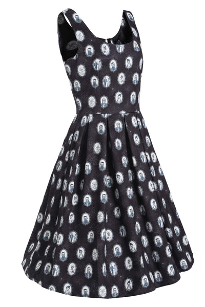 Frankenstein Black 1950's Swing Dress Side
