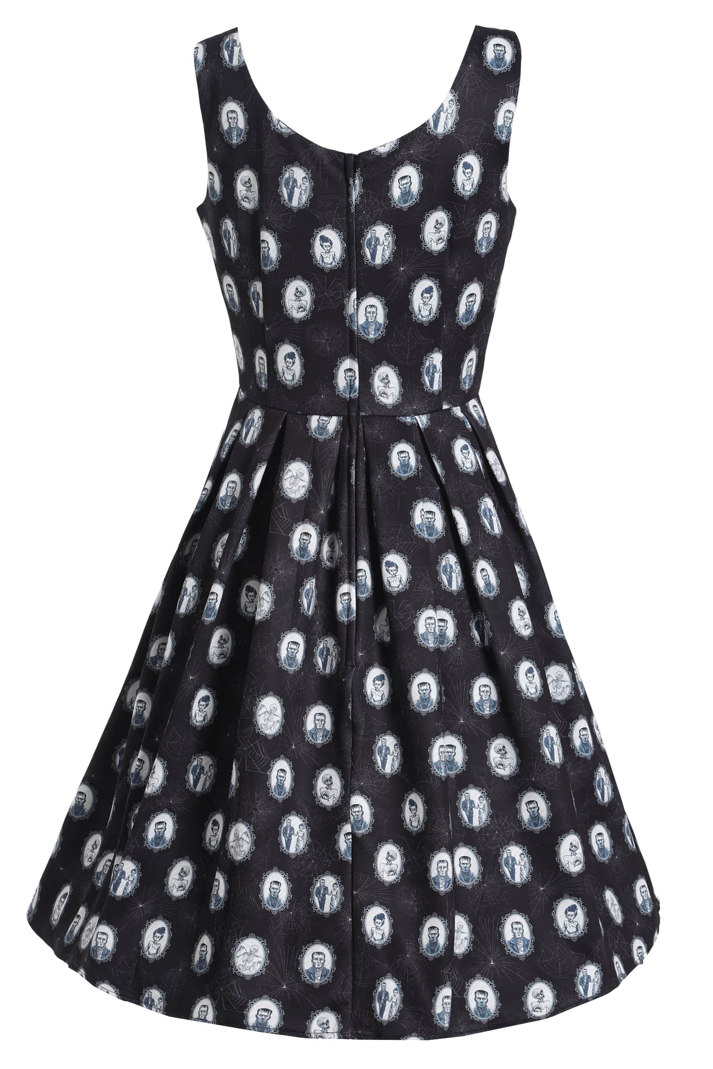 Frankenstein Black Swing 1950's Dress Back