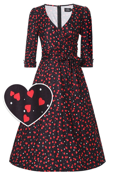 Black Heart Long Sleeved Dress