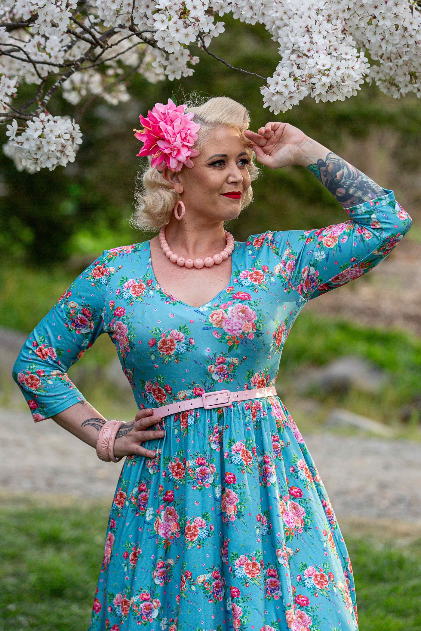 Blue English Garden Dress