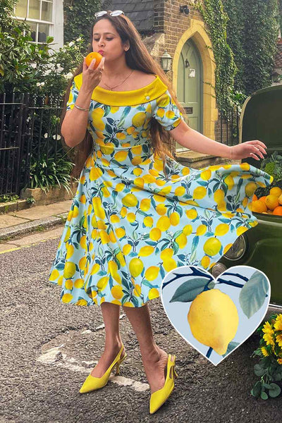 Blue Lemon Flared Dress
