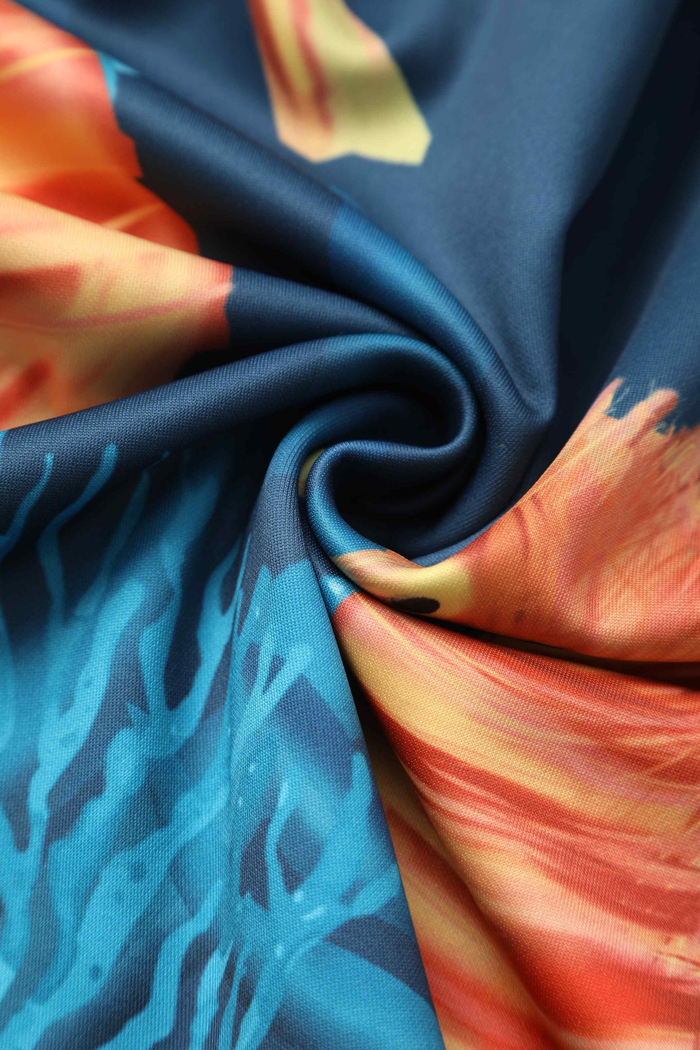 Close up view of cute blue seahorse box pleated vintage inspired skirt