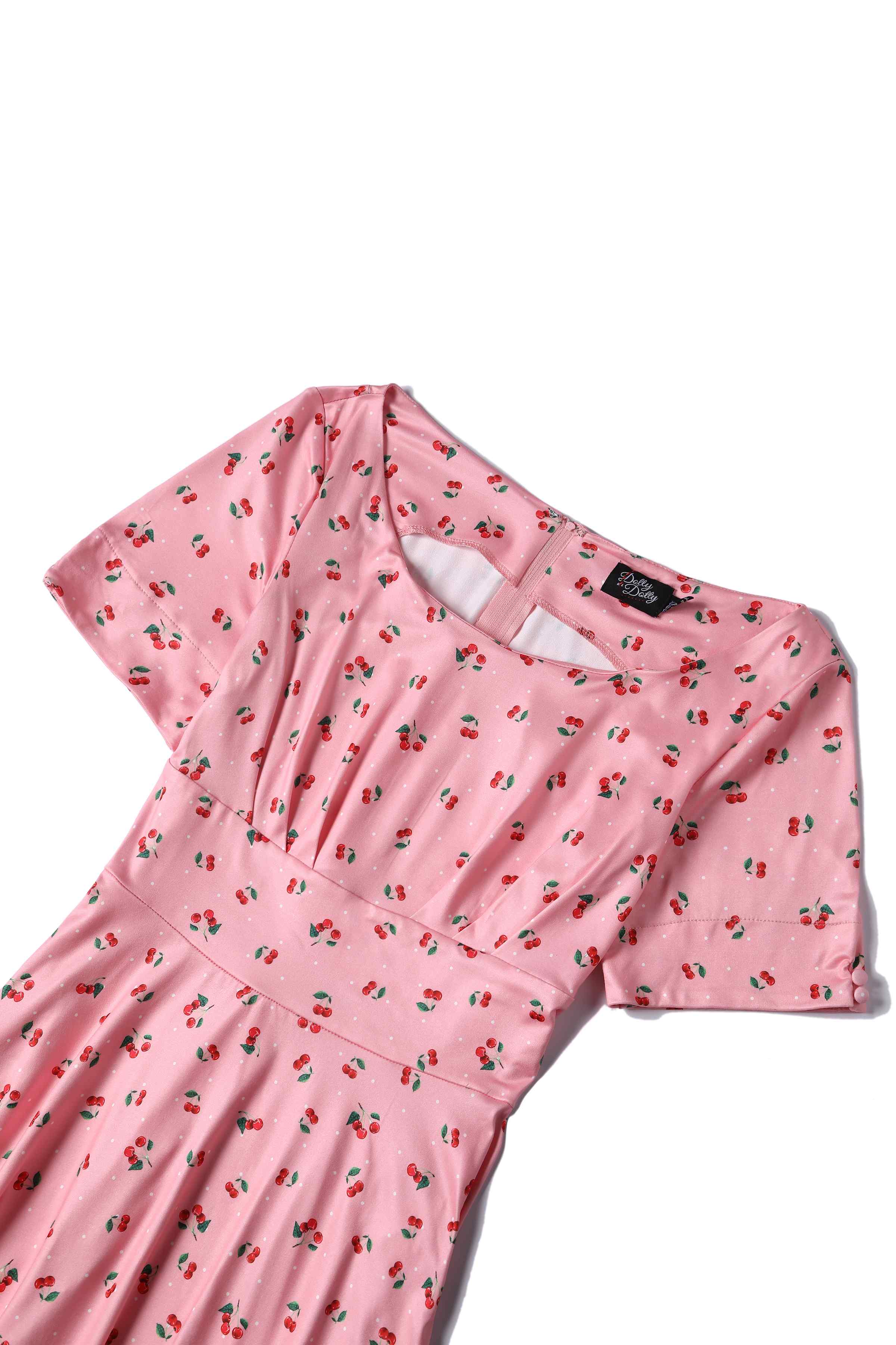 Brenda Pink Cherry 50s Style Dress Brenda Pink Cherry 50s Style Dress