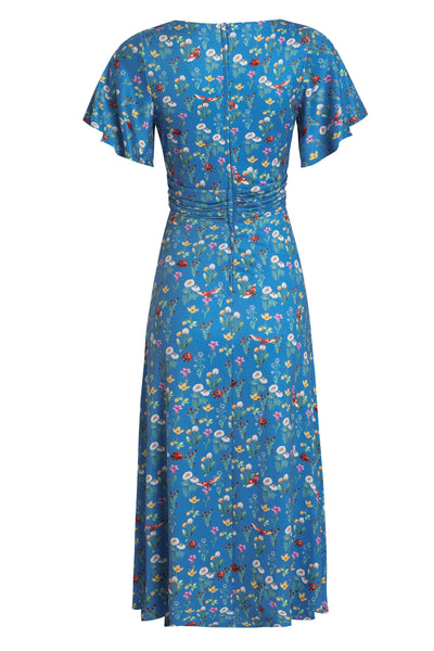 Crossover Bust Blue Ladybug Dress