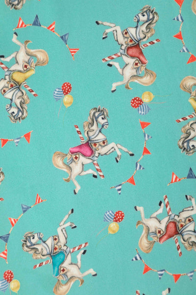 Crossover Bust Turquoise Carousel Dress