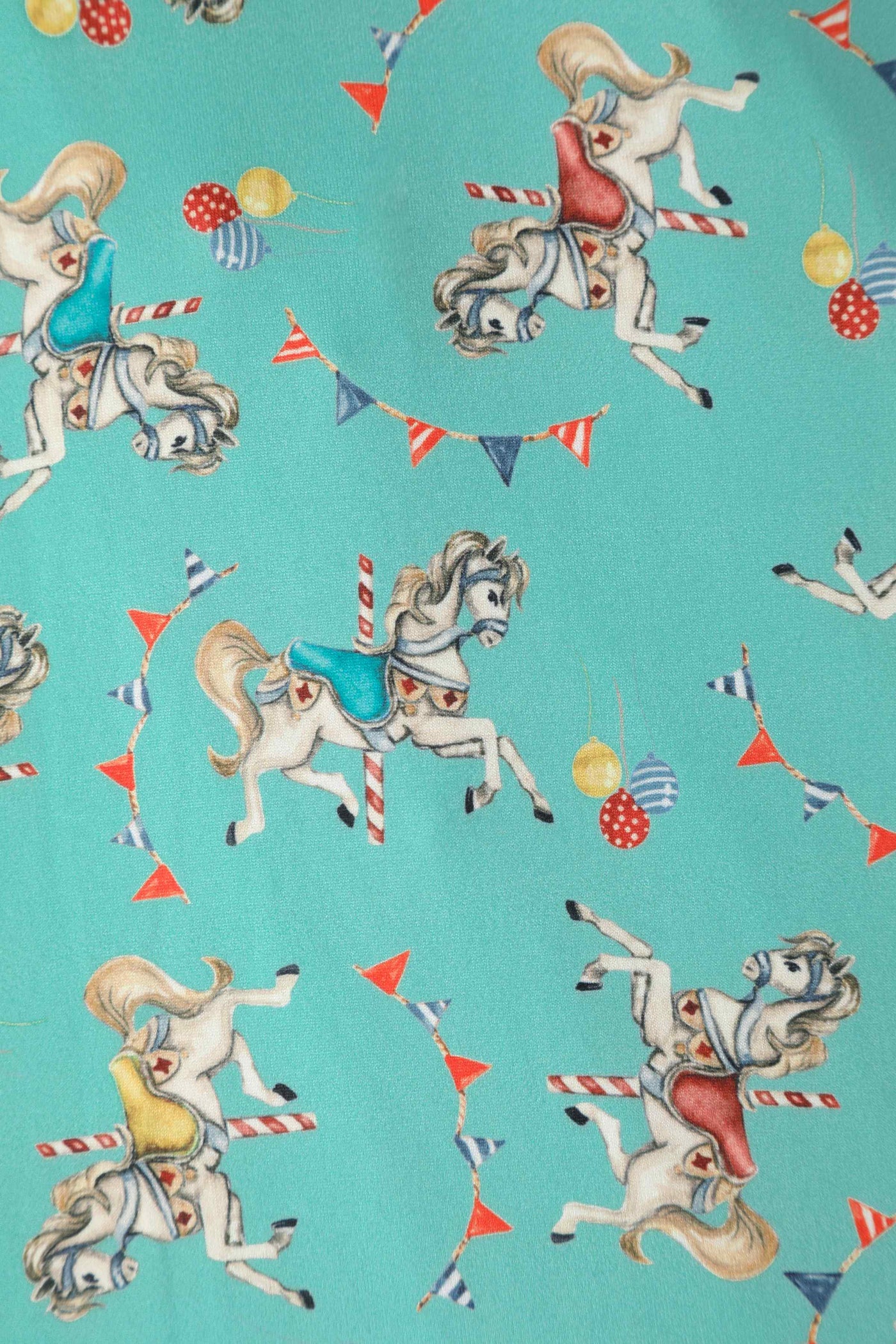 Crossover Bust Turquoise Carousel Dress