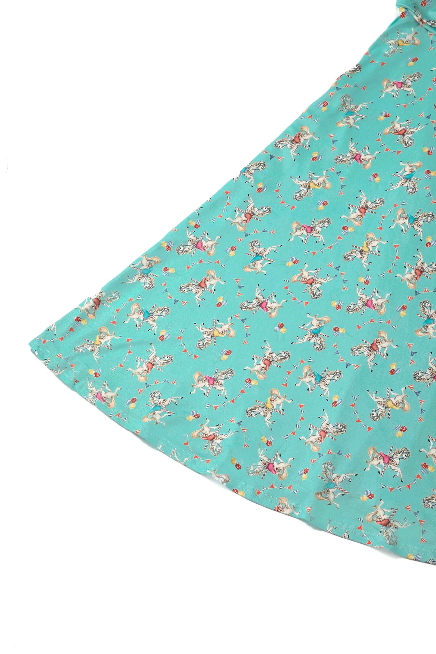 Crossover Bust Turquoise Carousel Dress