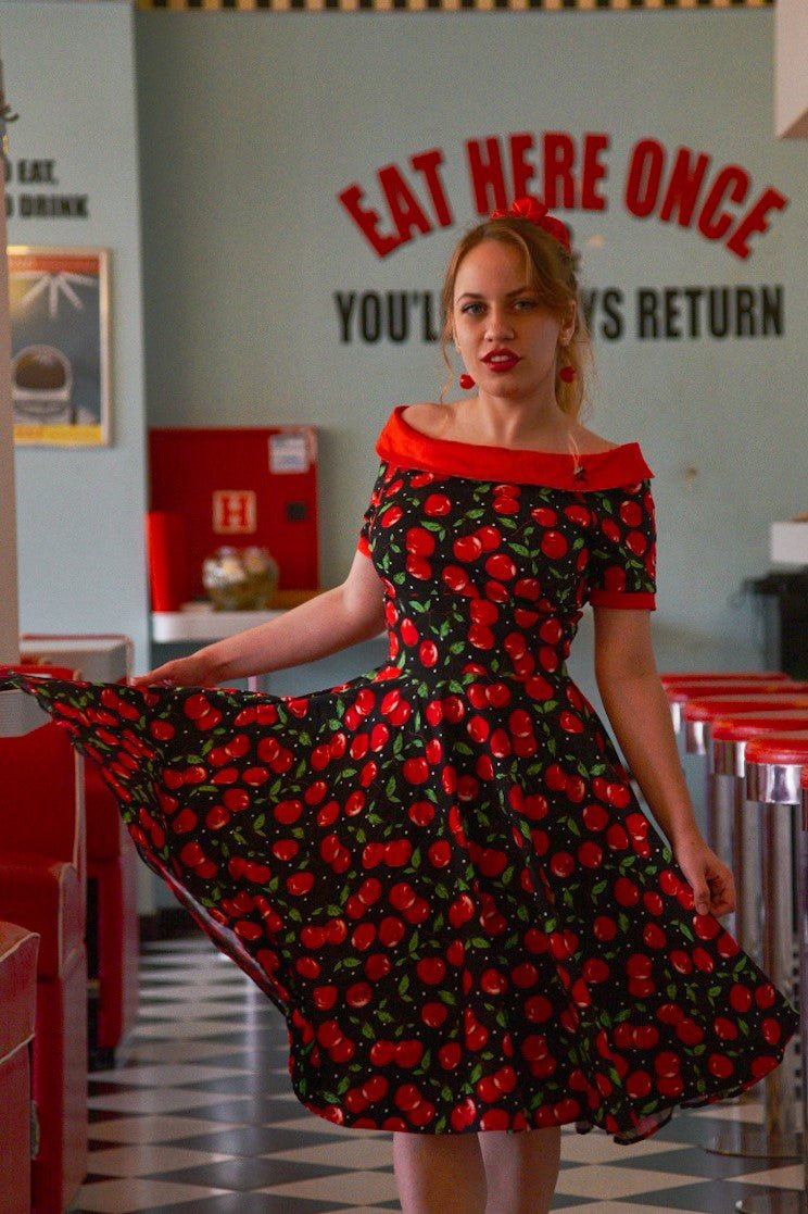 Cute Cherry Swing Dress