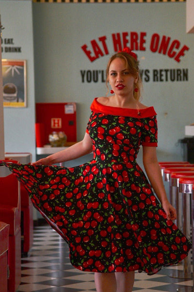 Cute Cherry Swing Dress