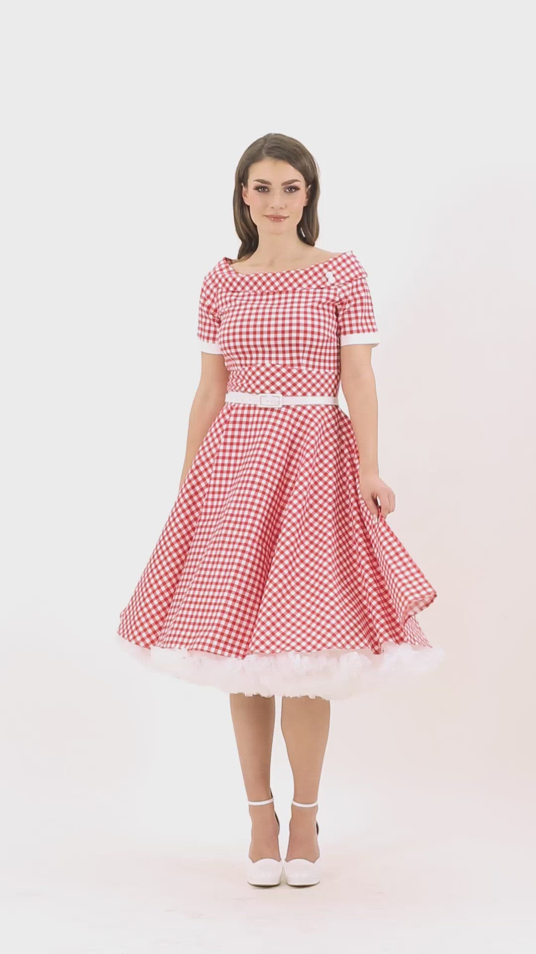 Vintage red hotsell gingham dress