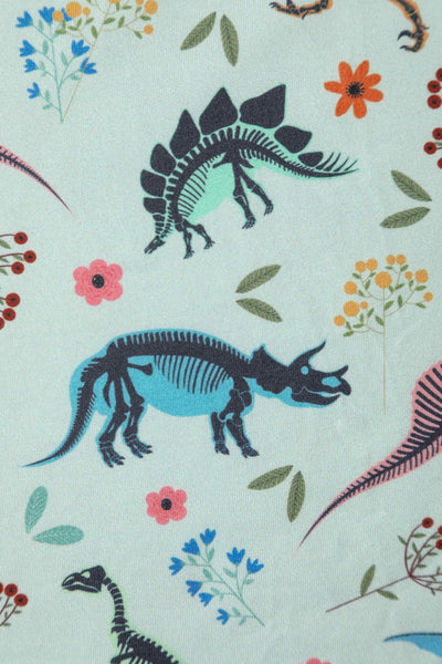 Dinosaur Fossil Print Dress in Green