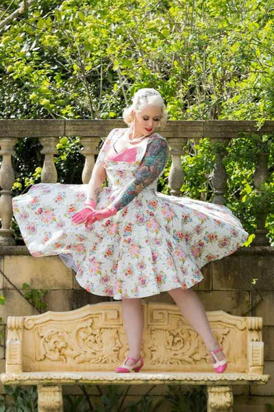 English Garden Pleated Bust Dress