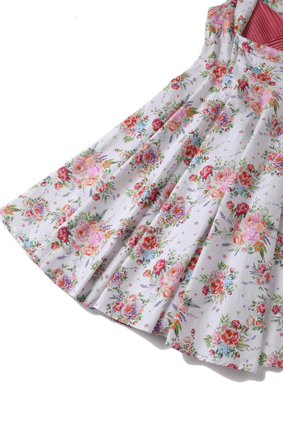 English Garden Pleated Bust Dress