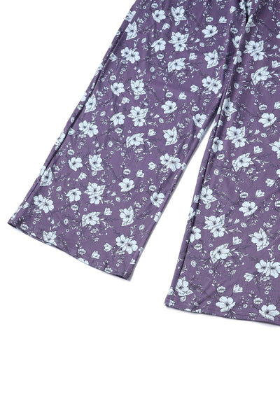 Close up View of Mushroom Navy Blue Jumpsuit With Pockets