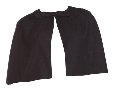 Glamorous 50s Style Cape Shrug in Black