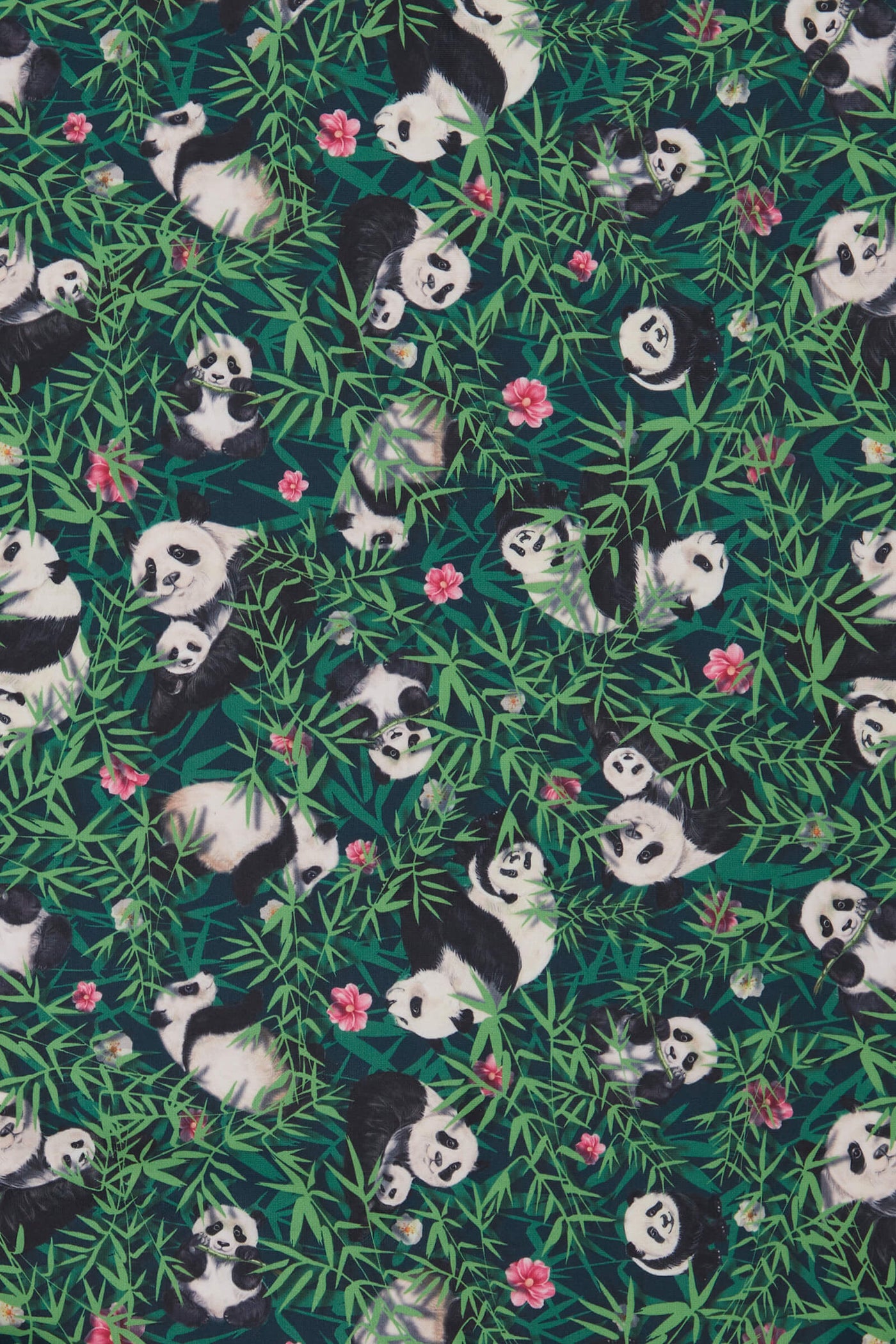 green-panda-forest-bamboo-print