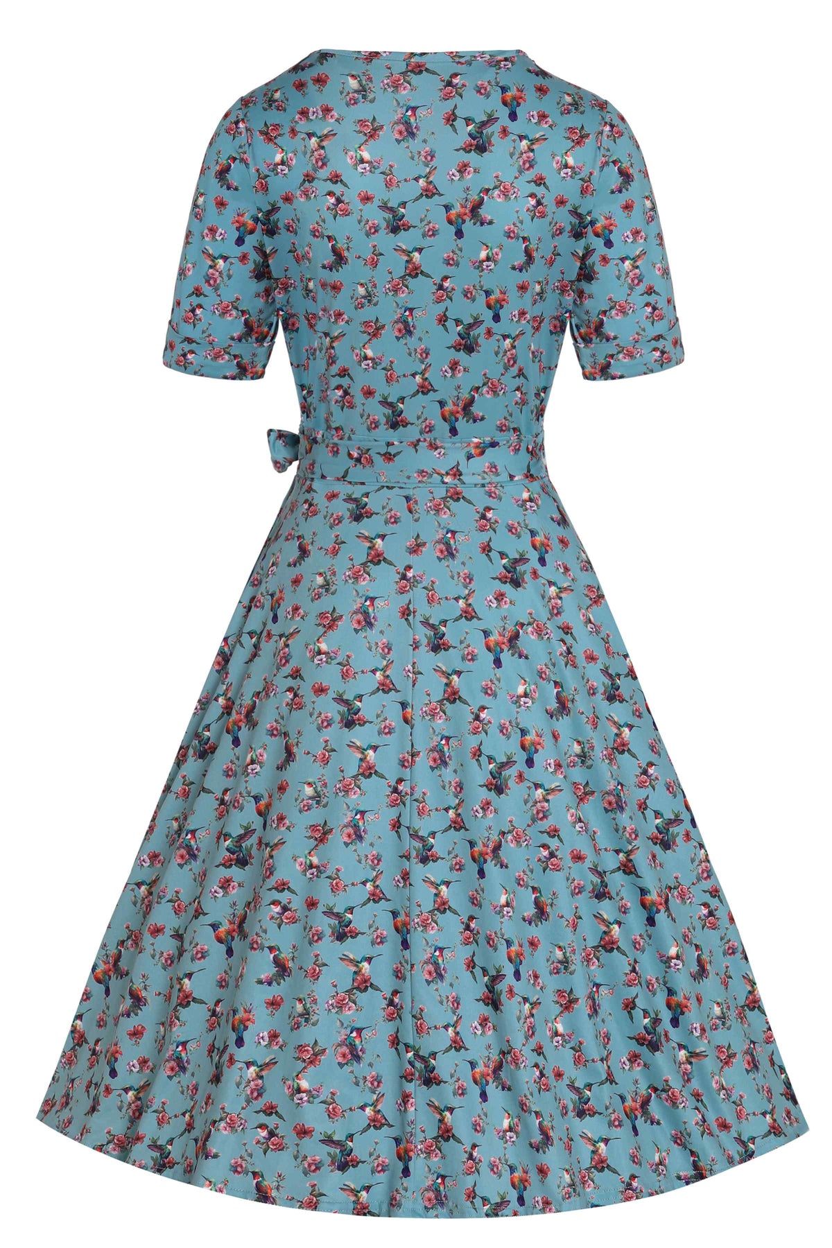 Matilda Hummingbird Blue Wrap Dress