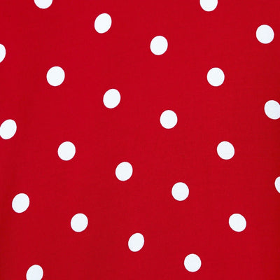 Janice Summer Tea Dress in Red/White Polka Dot Print