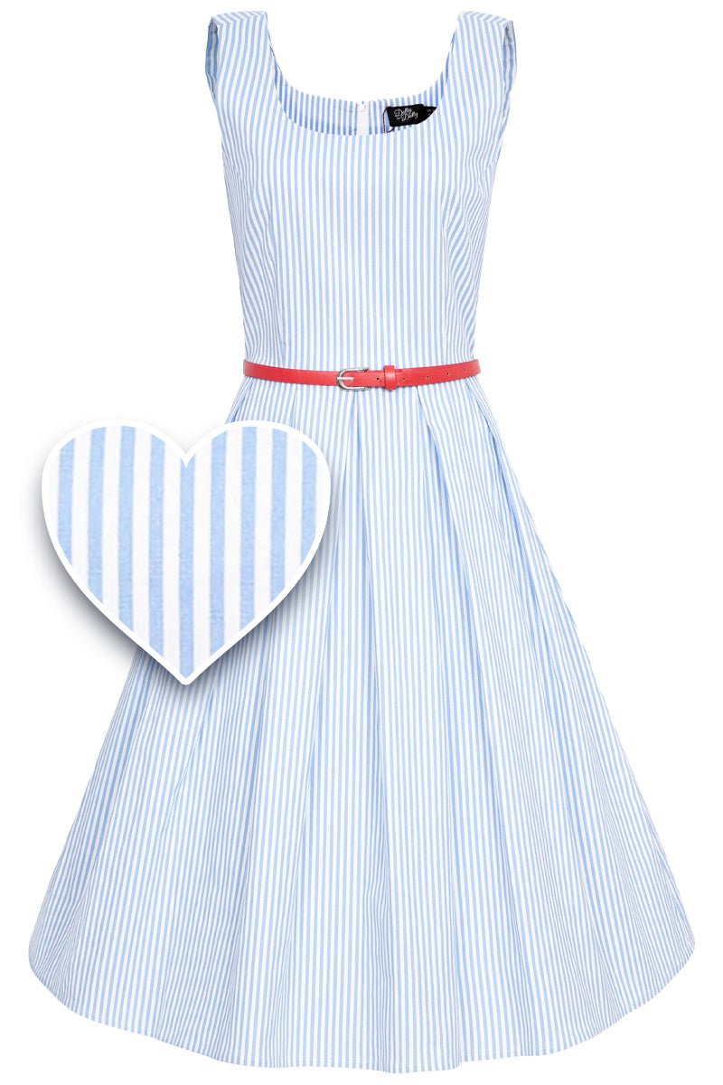 Kids Blue Striped Swing Dress