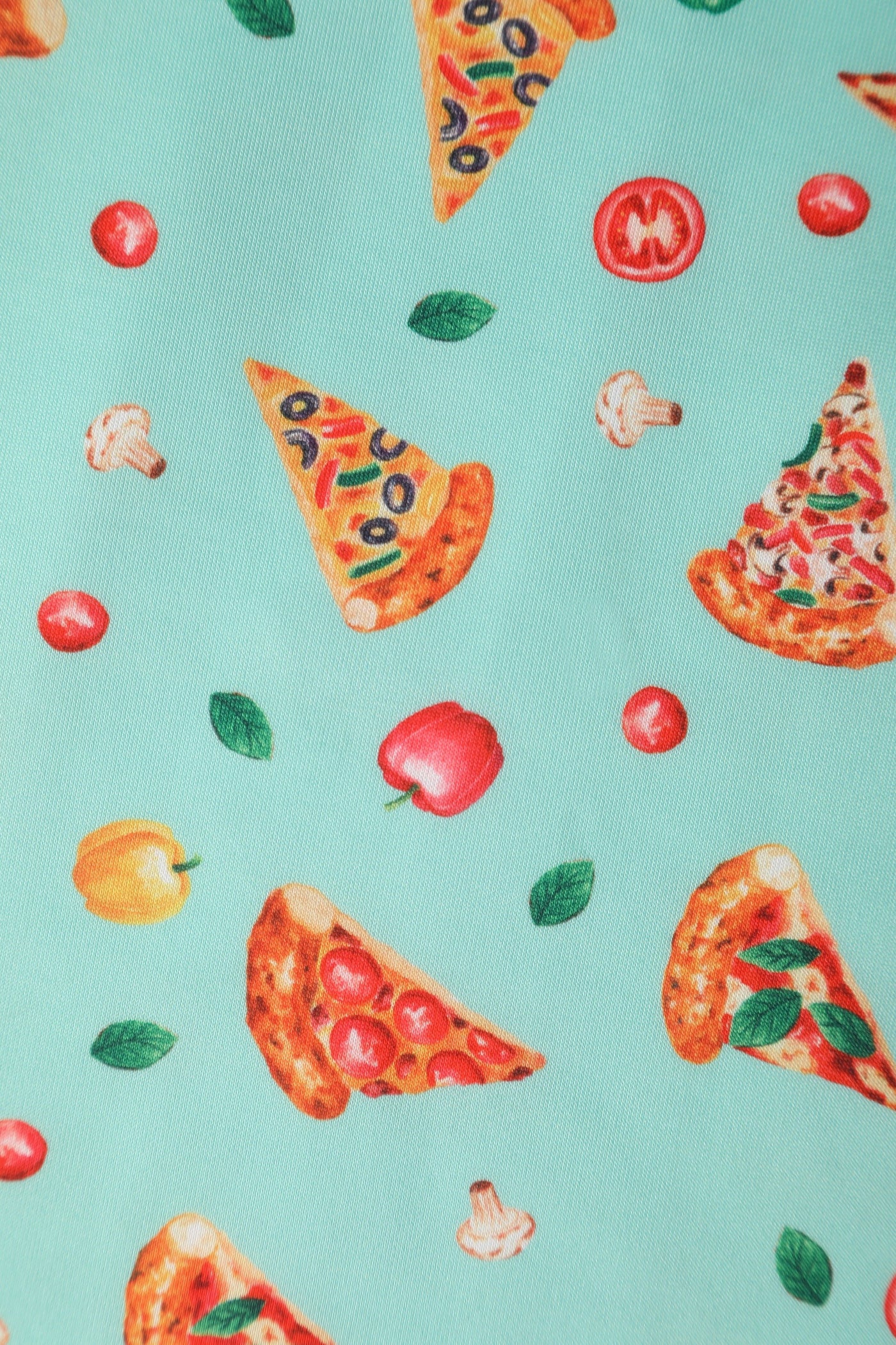 Light Blue Pizza Swing Dress