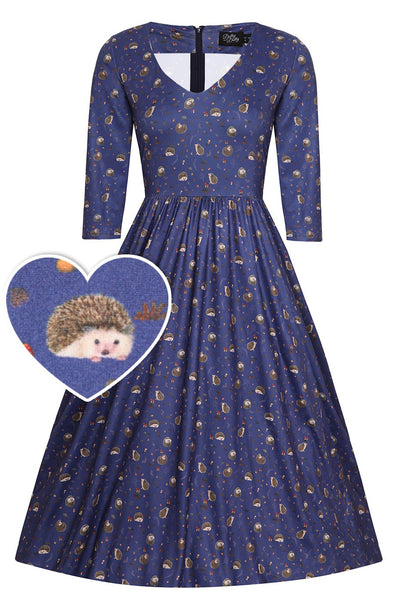 Long Sleeved Purple Hedgehog Dress