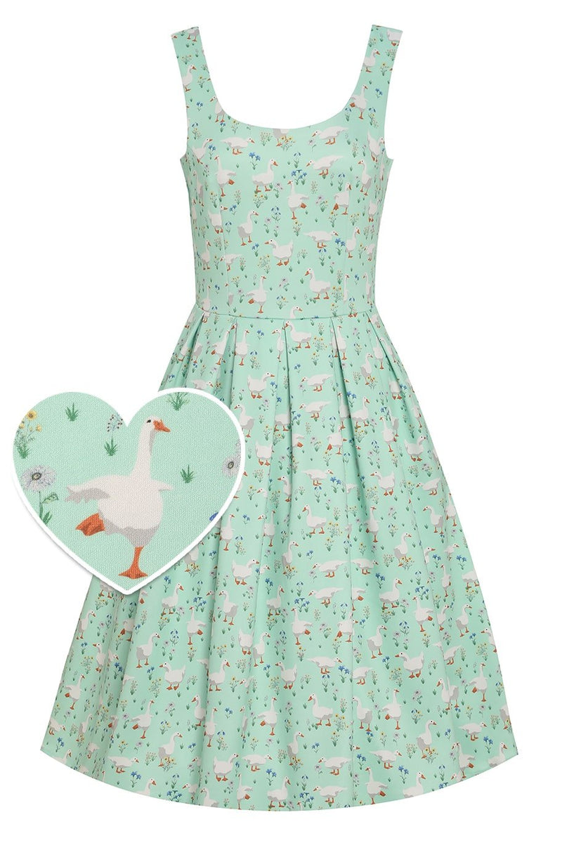 Mint Green Duck Swing Dress
