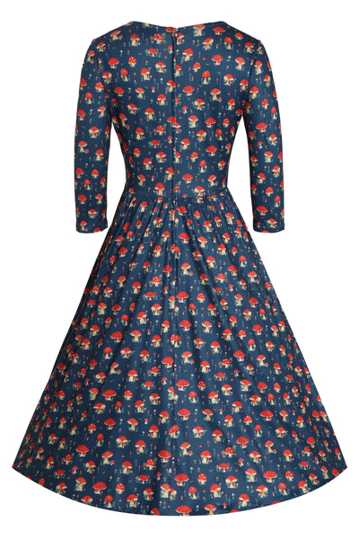 Back view of Mushroom Long Sleeved Dress
