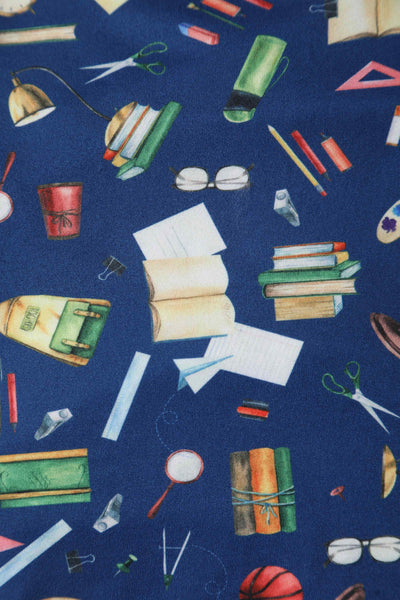 Close up view of Navy School Supply Short Sleeved Dress