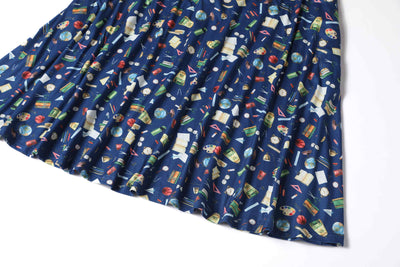 Close up view of Navy School Supply Short Sleeved Dress
