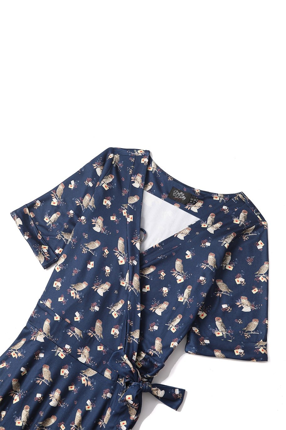 Oxford Blue Owl Wrap Dress