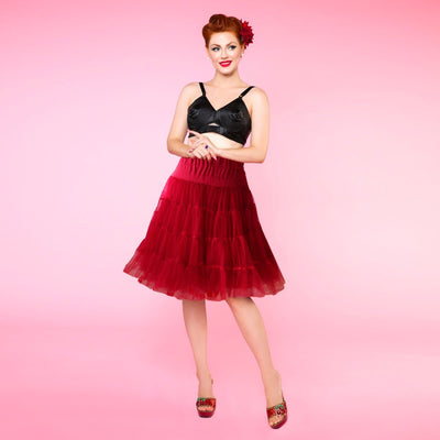 Burgundy Petticoat 58.5 cm-23 Inches