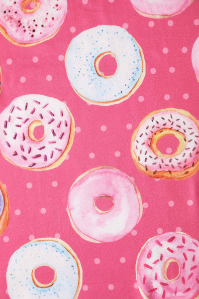 Close up view of Pink Donut Short Sleeved Dress