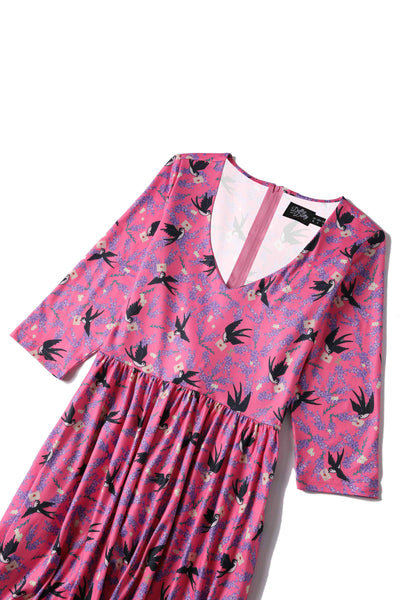 Pink Swallow Dress