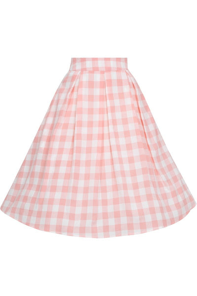 Pink Gingham Swing Skirt