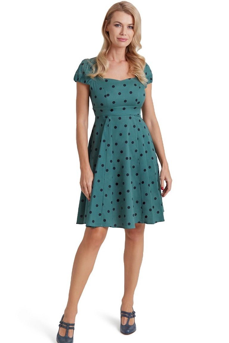 Polka Dot Dress In Green and Black