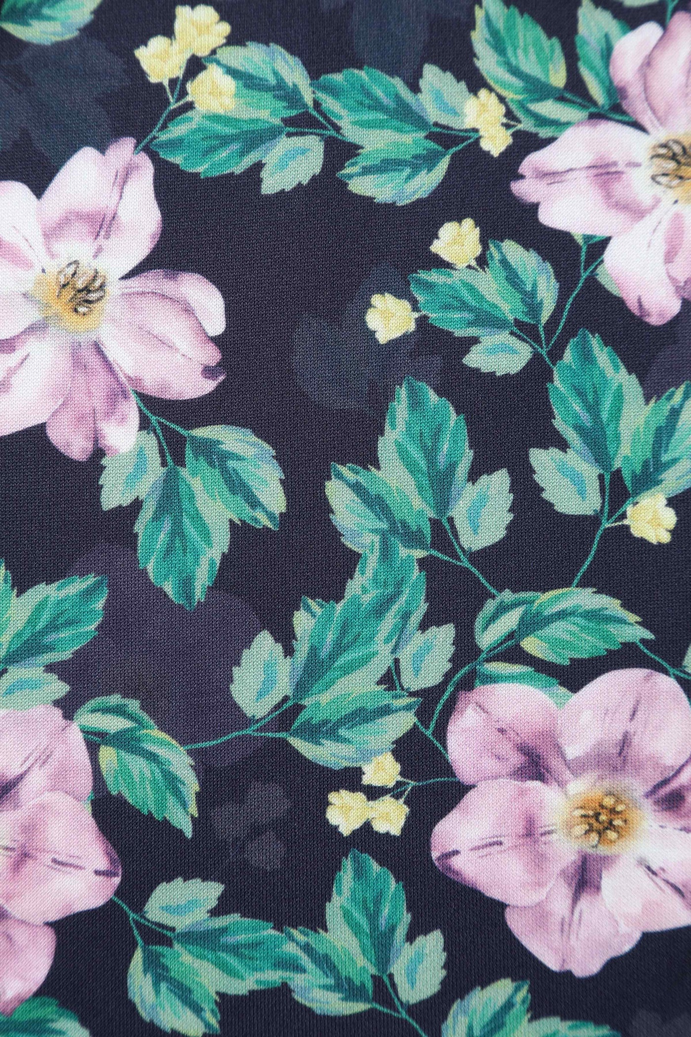 Close up  View of Purple Floral Formal Swing Dress