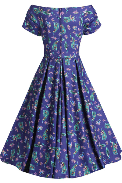 Purple Peacock Circle Dress