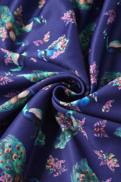 Purple Peacock Circle Dress