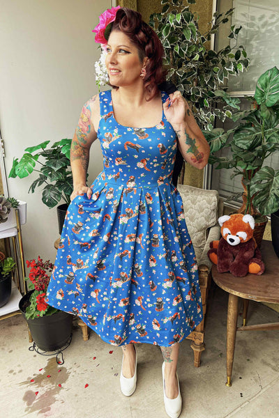 Red Panda Swing Dress